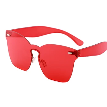 Oversized senhoras futurista óculos de sol 2020 design da marca amarelo vermelho rosa verde roxo laranja grande sem moldura óculos de sol oculos