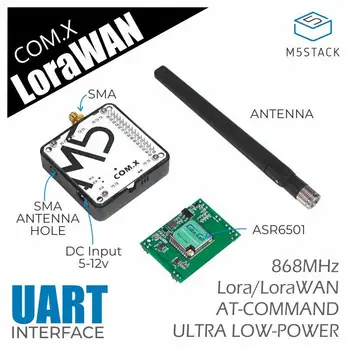 M5Stack Oficial COM.LoRaWAN Módulo ESP32 Desenvolvimento de um módulo de comunicação 868MHz (ASR6501) Apoio LoRa Arduino