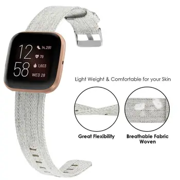 Lona de Correia de Pulso Para o Fitbit Versa 2 Smart Watch Band Esporte Bracelete para o Ajuste de bit Versa2 Substituição da Correia de Pulso Macio Loop