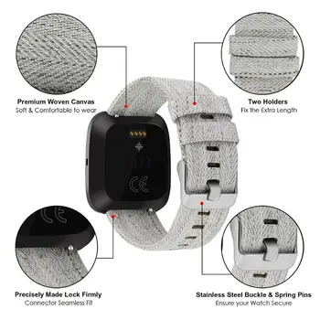 Lona de Correia de Pulso Para o Fitbit Versa 2 Smart Watch Band Esporte Bracelete para o Ajuste de bit Versa2 Substituição da Correia de Pulso Macio Loop