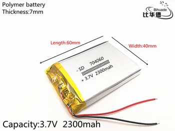 3,7 V 2300mAh 704060 de Polímero de Lítio Li-Po li Bateria Recarregável de íon de células Para Mp3 MP4 MP5 em seu GPS
