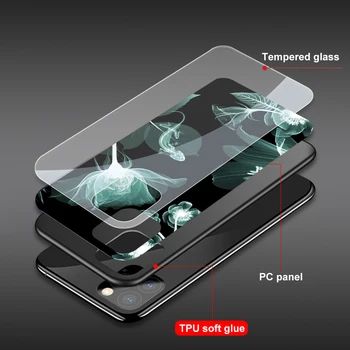 Ciciber Flor de Luxo Funda Caso para o Iphone 12 Pro Caso para o Iphone 12 11 Pro XR XS MAX X 7 8 6 6S Mais SE 2020 Vidro Temperado