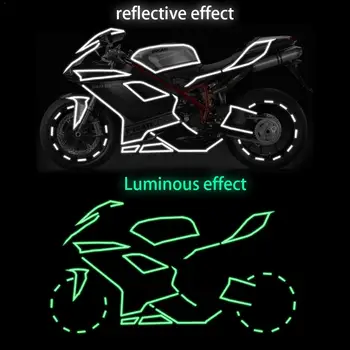 5m Reflexivo Carro Moto E Capacete, Fita de Listras animal de ESTIMAÇÃO Luminosa, de Longa Duração de Bicicletas Verde Refletor Adesivo Para Moto