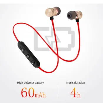 KISSCASE 4.2 sem Fio Fone de ouvido para iPhone 11Pro Max X XR Metal Magnético Fone de ouvido Bluetooth para Huawei P20 Lite da em-orelha Fones de ouvido