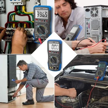 BTMETER LCD Multímetro Digital Volts/Ohms Testador de Medidas de Corrente,Tensão,Resistência,Capacitância, Indutância,Temperatura,Frequência