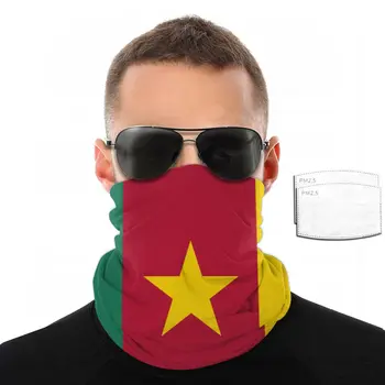 Camarões Bandeira Rosto Lenço Com 2 Pcs Filtro Multi-propósito Véu cabeça de cavalo máscara
