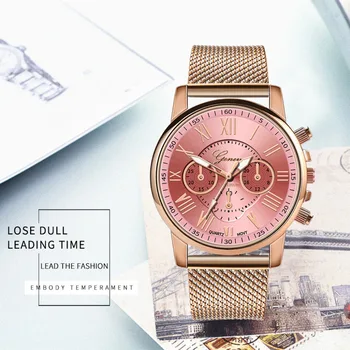 2019 Nova Marca de Moda Casual Relógios das Mulheres Meninas GENEBRA Clássico Relógio de Pulso de Quartzo Pulseira de Aço Inoxidável Relógios Relógio