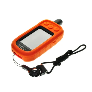 Proteger a capa de Silicone Pele + Preto Destacável Anel Correia Correia para o GPS Portátil Garmin Alpha 100 Alpha100 Acessórios