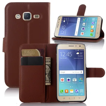 Para Samsung Galaxy J3 2016 J310 Flip do Telefone de Couro Case para Samsung Galaxy J3 2016 Livro de Estilo Carteira Stand Flip