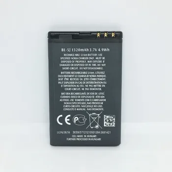 Alta Qualidade 1320mAh BL 5J BL-5J Bateria Para Nokia Lumia 520 530 525 X1-01 5230 5233 5235 5800XM X6 C3 5802i Bateria BL5J