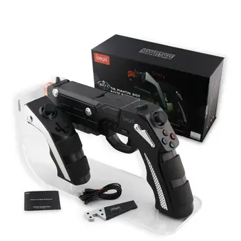Frete grátis Modelo Novo IPEGA PG-9057 Gun Estilo sem Fio Bluetooth Gamepad Controlador de jogos para iOS, Android, PC, jogo de tiro