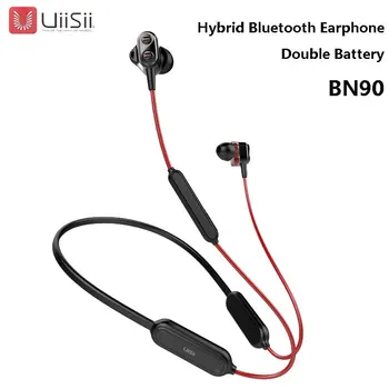 UiiSii BN90 sem Fio Bluetooth Fone de ouvido hi-fi Tecnologia Híbrida Em-Ear Fone de ouvido de duas baterias de IPX5 Impermeável RSE BT4.1 fone de ouvido