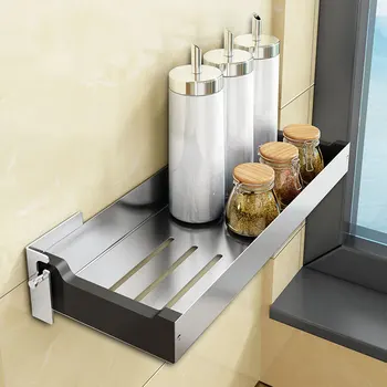 30/40cm de cozinha de aço Inoxidável prateleira Multi-funcional de parede-soco-livre tempero Organizador de Cozinha, acessórios de casa de banho
