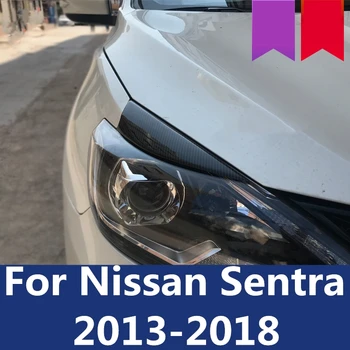 Faróis sobrancelhas raiva sobrancelhas faróis de acessórios decorativos de luz sobrancelhas Acessórios do carro Para Nissan Sentra 2013-2018