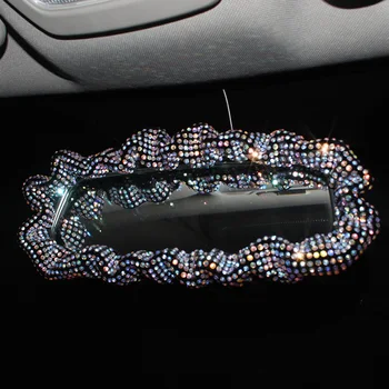 Bling Bling Strass Cristal Carro Volante Cobrir as Mulheres de Diamante Auto de volante cobre Acessórios do Carro Caso o Estilo