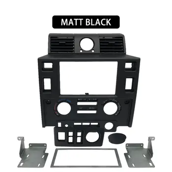 Estilo carro de som Estéreo Duplo 2 Din Kit de corrida dashboard do console central para Land Rover Defender preto brilhante preto fosco OLHAR de CARBONO