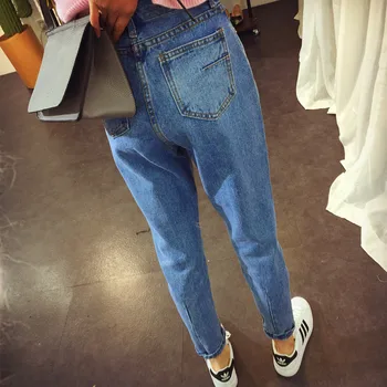 Mulher De Cintura Alta Haren Jeans Nove Parte Calças Elegantes Streetwear Feminino Estilo Coreano Slim Apertadas Calças Jeans Skinny