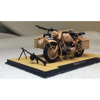 1:24 B M W R75 a II Guerra Mundial Os Alemães África do Corpo de Lado a Motocicleta de Três Rodas, Modelo Militar metralhadora MG42