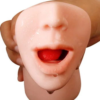 Super Macio Boca Masturbador Boquete Garganta Profunda Sexo Oral Real Buceta Masturbação Masculina Da Taça De Adultos Brinquedos Sexuais Para Homens De Penis Erótico