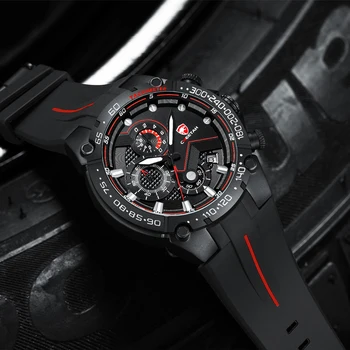 O tipo superior de CHITA Homens Relógio Casual de Negócios relógio de Pulso de Moda de Luxo Pulseira de Silicone de Esportes Impermeável Relógio Relógio Masculino