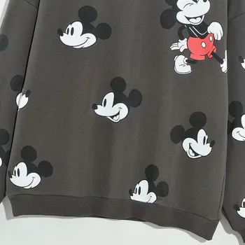 Disney Mickey Mouse Pulôver De Moletom Mulheres Do Vintage Casual Harajuku Streetwear Feminina Manga Longa, Casacos Oversize Tops Femme