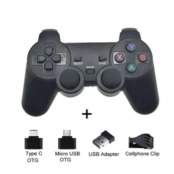 2.4 G sem Fio de Jogo Gamepad Controlador Para PS3 Telefone Android Joystick Para a Caixa de TV Android Para PC Joysticks