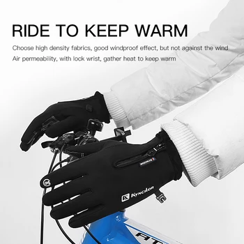 Homens Luvas De Inverno Outono Inverno Quente Toque De Tela À Prova De Vento Cheio De Dedo De Luva De Ciclismo De Esqui Luvas De Alta Qualidade