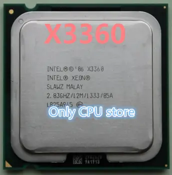 Frete grátis X3360 Quad-Core de 2.83 GHz LGA 775 95W 12M de Cache da CPU do Servidor scrattered peça