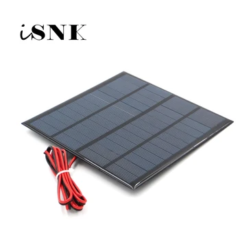 12V 18V Painel Solar com 100/200 cm de fio Mini Sistema Solar DIY Para a Bateria do Telefone Celular Carregador De 1,8 W 1.92 W 2,5 W 2W 3W 1.5 4.5 W W 5W