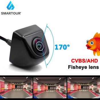 Smartour HD 1280*1080P Visão Noturna Inversa de Cópia de segurança do Veículo Lente olho de peixe de Visão Traseira CCD/AHD Câmera para Android DVD,Monitor AHD