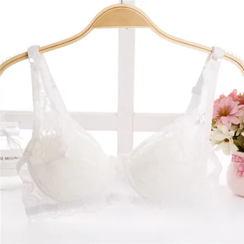 Moda das mulheres push-up bra feminino cueca sexy sutiã para a senhora de renda grossa copa brassiere copo grande de Reunir mama lingerie t-shirt bra
