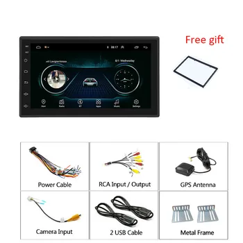 Hikity auto-Rádio de 2 Din com Android GPS Wifi Carro Player de Multimídia de 7