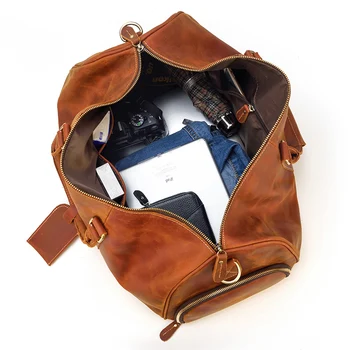 MAHEU Couro Verdadeiro Saco de Viagem Para Homens Nookbook PC Duffle Bag De Viajar, Viagem de Negócios Lutas Sacos de Super Qualidade Cowskin