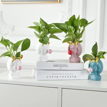 Y. DSHH Mini Criativo Estilo Nórdico Resina Vaso de Flores da Decoração da Casa, Vasos Decorativos De Flores Pote Pequeno Vintage Tabela Vaso