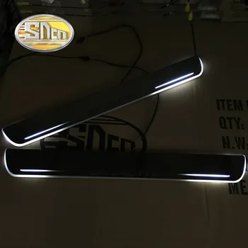 SNCN 4PCS Carro LED Soleira da Porta Para Mazda 6 2013 - 2018 Ultra-fino Acrílico LED Dinâmica de boas-Vindas Luz Raspar a Placa do Pedal