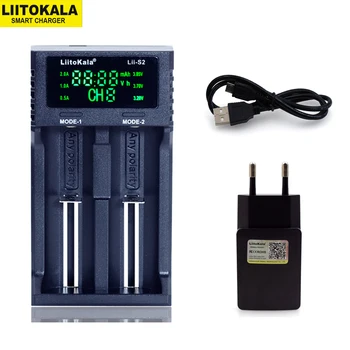 NOVO Liitokala Lii-PD4 S4 S2 402 202 100 18650 Bateria Carregador de 1,2 V 3.7 V 3.2 V AA21700 de NiMH, li-ion Carregador Esperto+ 5V plug
