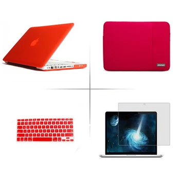 2020 Novo Notebook Bag Hard case Luva de Saco tampa do teclado protetor de Tela Para o Macbook Pro Ar Retina Toque Bar 11 13 15 16 polegadas