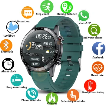 LIGE 2021 Nova chamada Bluetooth smart watch homens waterproof o Esporte relógio de Fitness Heart rate Monitor de pressão arterial de controlador de Atividade
