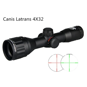 Canis Latrans de mira telescópica 4X32 Mil Dot Airsoft Gun Tático Âmbito Retículo Óptico Âmbito 4-16X40 Arma Rifle Scope 6-24x50 Escopos