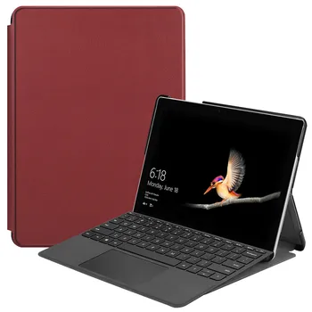 Luxo PU+Couro Anti Choque Tablet Caso Kickstand Tablet Pele do rosto Para o Microsoft Surface Ir 10em 2018 20J Drop Shipping