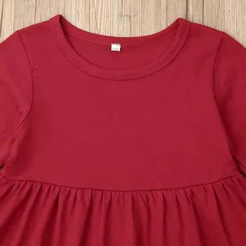 2019 Novo filho Bebê Meninas Outono Inverno de Roupas de Manga Sino Plissado Tops, T-shirt com estampa Floral e Calças compridas Roupas Para 2-7Years