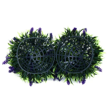 Artificial Roxo, Lavanda Suspensão Topiary Bola de Flor Decoração Planta Cesta Panela de 30cm