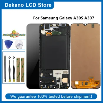 LCD Substituído Tela Para Samsung A30S A307 A307F Display Touch conjunto do Digitador da Tela de Exibição de Substituição Com Ferramentas Livres