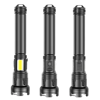 Multi-função de chutes de Longa distância da Lâmpada de Caça XHP COB LED Multi-função de Lanterna de Carregamento USB 1800LM 3000LM Caça Lâmpada
