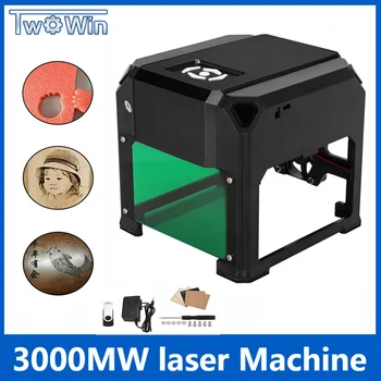 3000mw Automática K5 Tipo de Alta Velocidade, Máquina de gravação a Laser USB DIY Escultura Artesanato Entalhador de Madeira