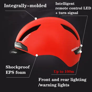Novo MTB Bicicleta Capacete Com DIODO emissor de luz Sinal de volta a Luz Interior Deslocações de Bicicleta andar de Bicicleta Capacete de Segurança Aviso Equitação Noite Inteligente Capacete