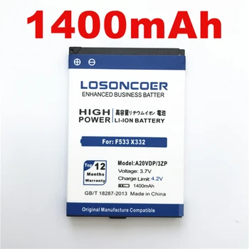 Original LOSONCOER 1400mAh A20VDP/3ZP Bateria para Philips F533 X332 CTF533 CTX332