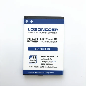 Original LOSONCOER 1400mAh A20VDP/3ZP Bateria para Philips F533 X332 CTF533 CTX332