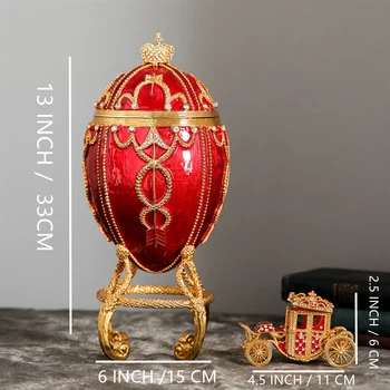 Qifu 1895 Rosebud Ovo Fabergé com Transporte de Réplica para a Decoração Home