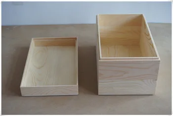 Madeira de armazenamento de caixa de decoração de casa retângulo natureza caixa com lábio caixa de presente